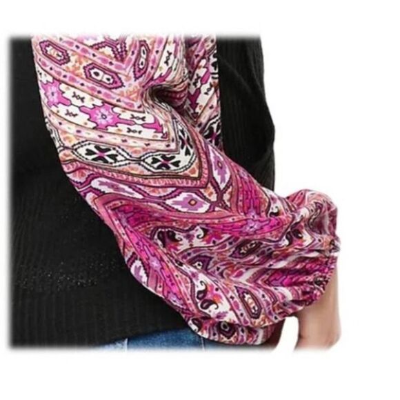 BAEA Women's BOHO Knit Hoodie Jacket Thermal Zip Front Small $79 - Picture 2 of 5